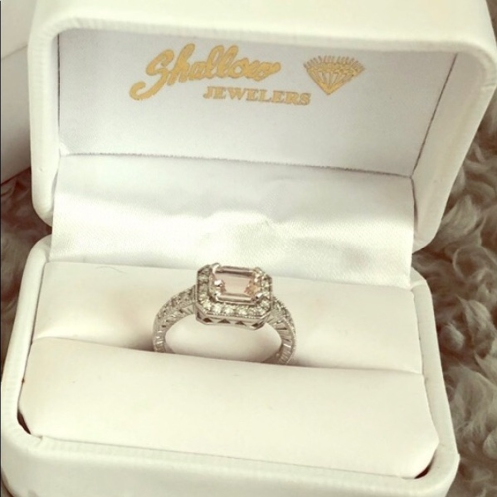Morganite and Diamond Ring (Engagement)